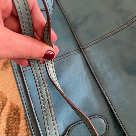 HOBO genuine blue leather shoulder purse - Picture 6 of 12